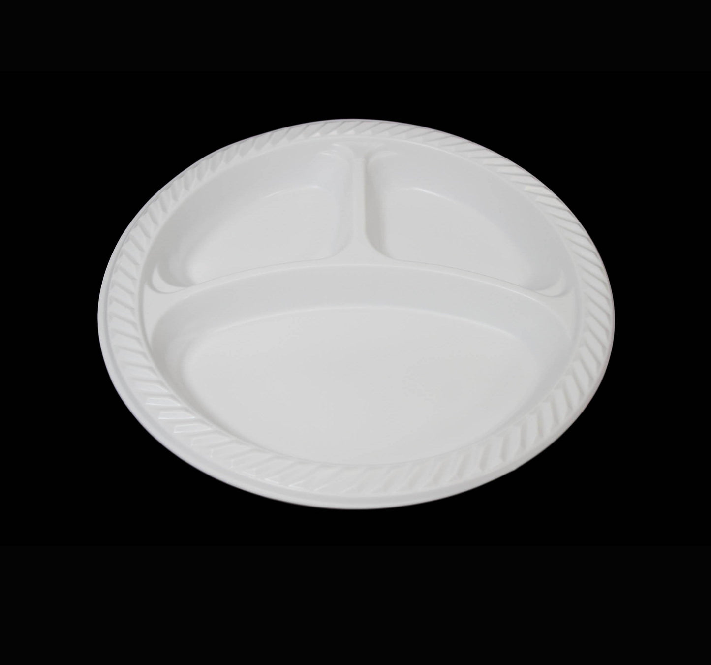 10" Disposable White Plastic Plate Pack of 50 24427