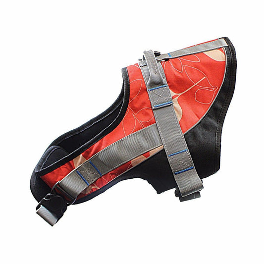 28 Chest Adjustable Soft Padded Non Pull Pet Dog Harness Vest Walking S-XL Nylon 3949