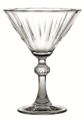 PB 6 Pc Boxed Diamond Martini Glass Set 238ml 440099