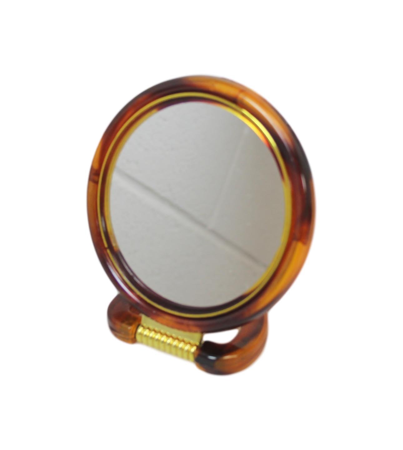 Double Sided Desk Stand Mirror One Side Magnifying One Side Regular 12cm 5952
