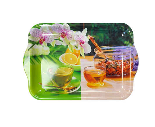 Plastic Tea Coffee Table Tray 45 x 30 cm Assorted Designs 6833
