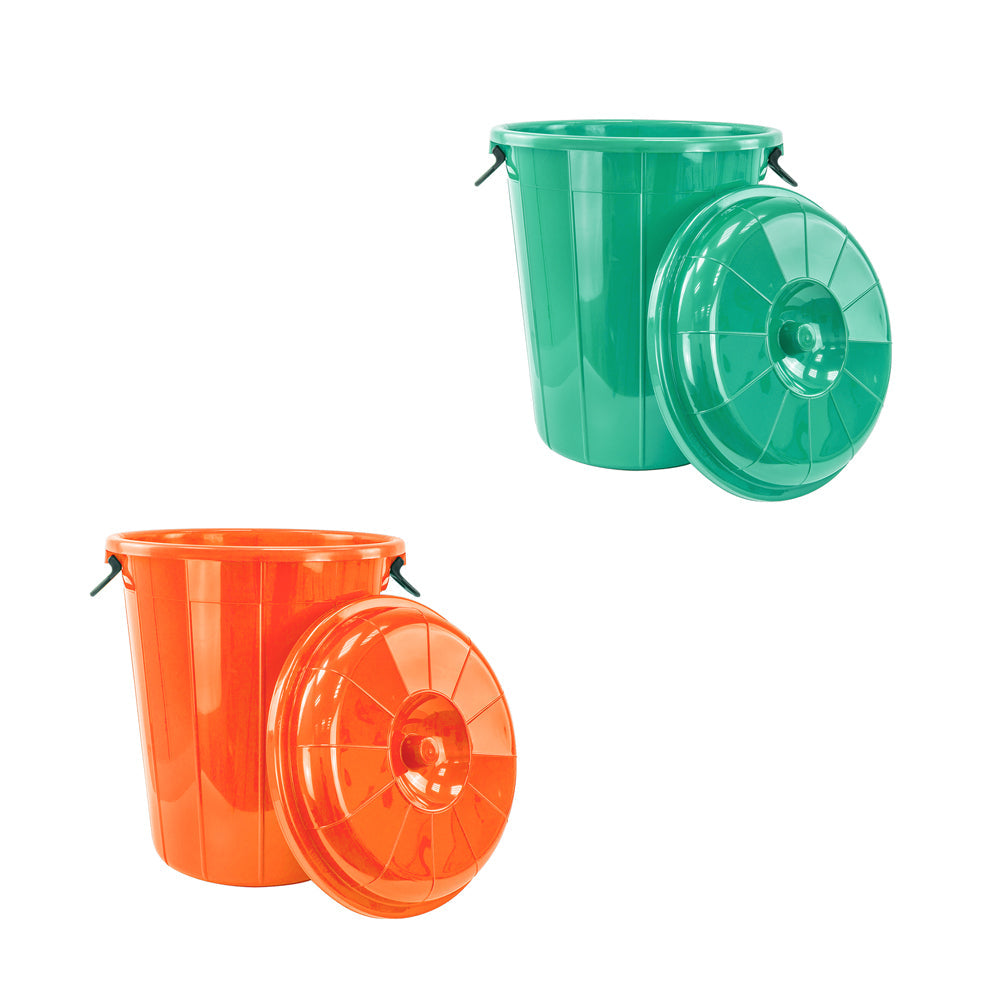 Plastic Eco Storage Drum Bin Bucket with 2 Side Handles 70L Assorted Colours 3198/Eco7000