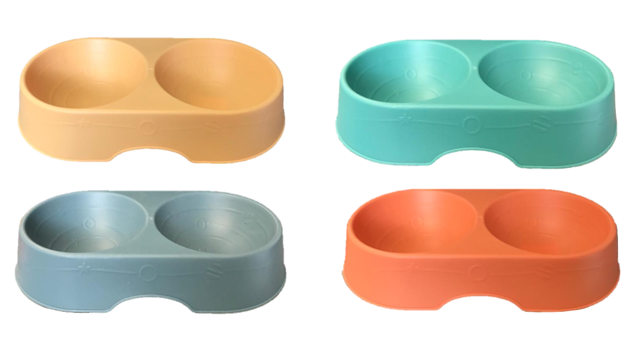 Plastic Pet Dog Feeding Bowl 25 x 13 x 5 cm Assorted Colours 7173