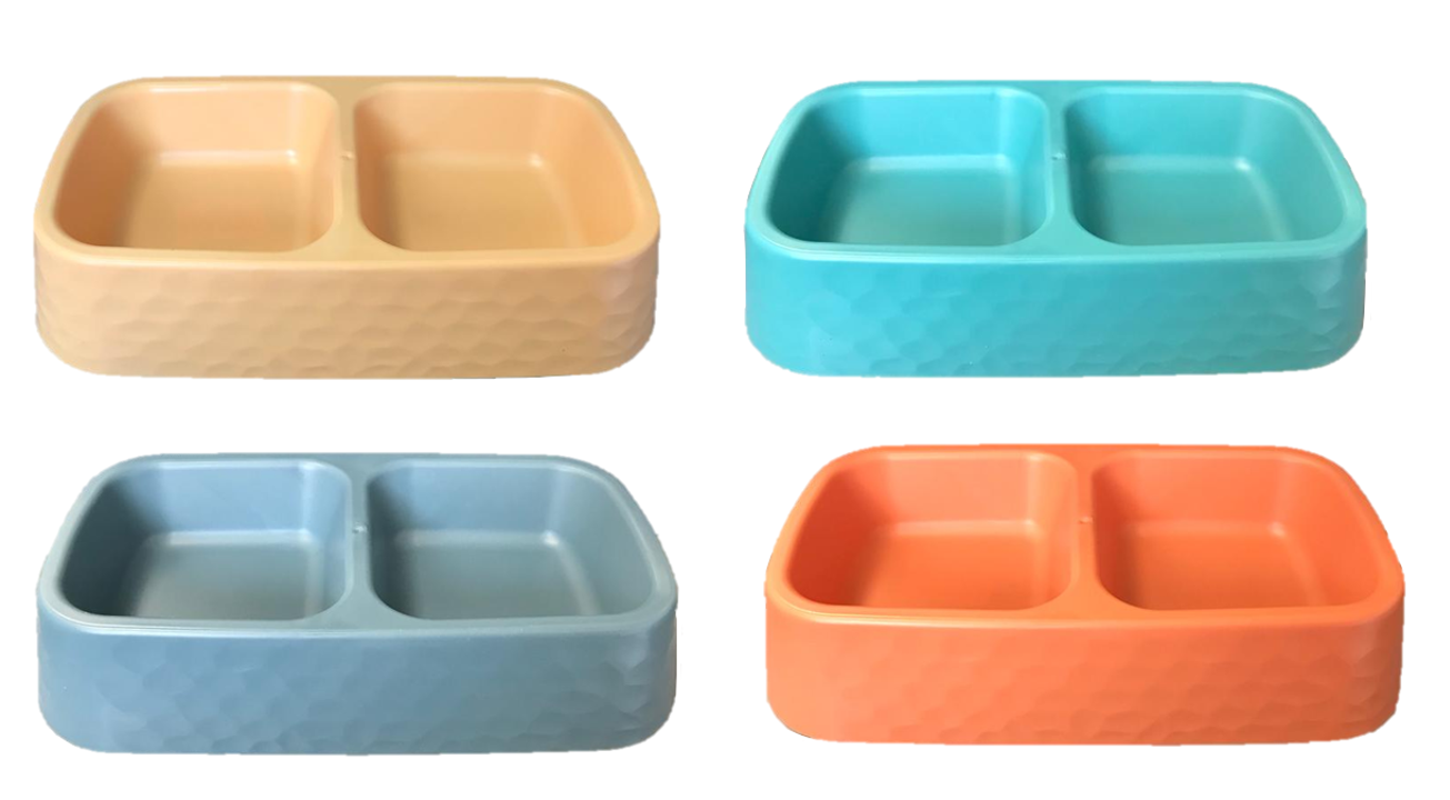Plastic Pet Dog Feeding Bowl 24 x 13 x 5 cm Assorted Colours 7174