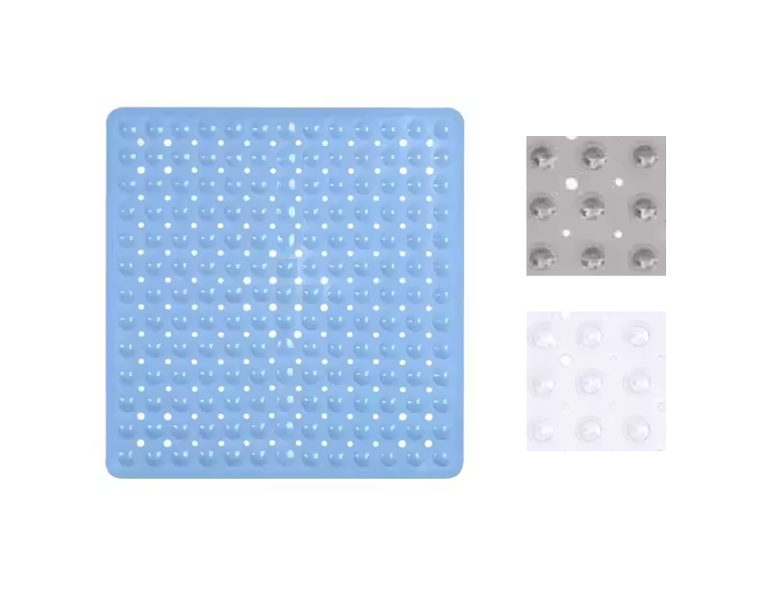 Bathroom Square Anti Slip Bath Mat 50 x 50 cm Assorted Colours 7486