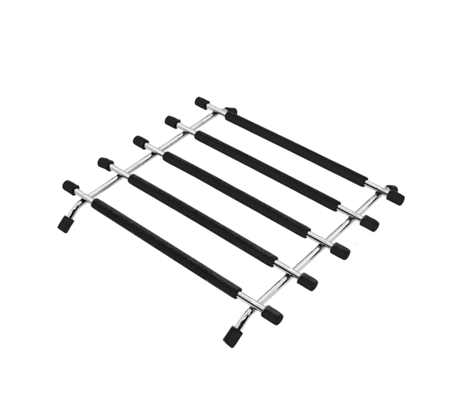 Stainless Steel and Silicone Pan Trivet 20 x 20.5cm Black 8054