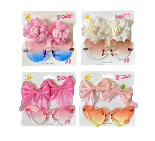 Hair Accessories Clips & Plastic Fancy Dress Glasses Assorted Designs 13cm Width SKU 8089
