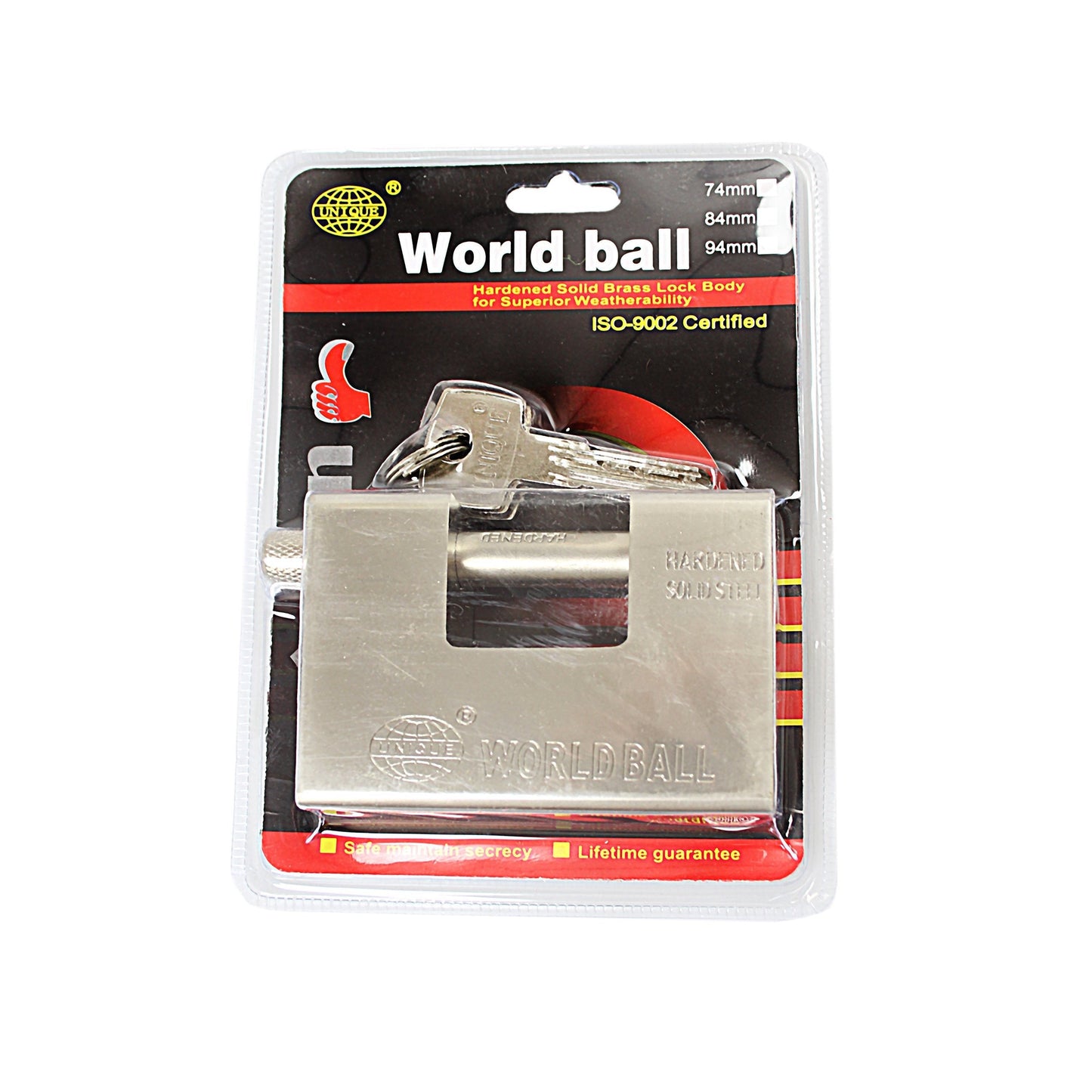 Metal Security DIY World Ball Lock with Keys 94mm 0253