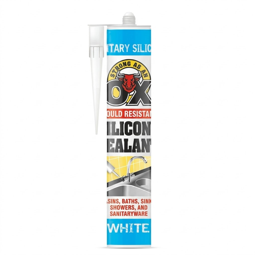 SAAO Kitchen & Bathroom Silicone Sealant 300ml White – SKU 3192