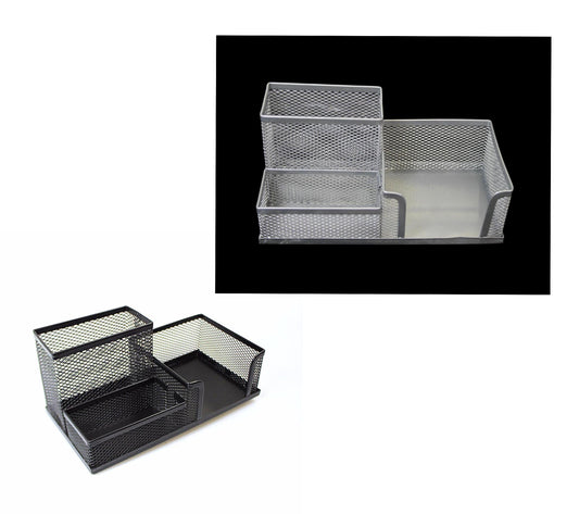 Mesh Desk Pen Pencil Stationery Holder Organiser 20 x 10 cm Assorted Colours 0020