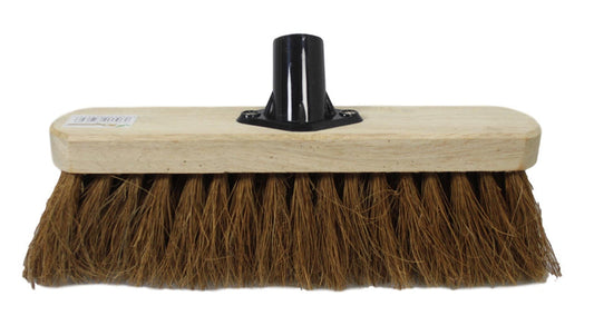 10" Soft Coco Garden Wooden Broom Brush Head Br10