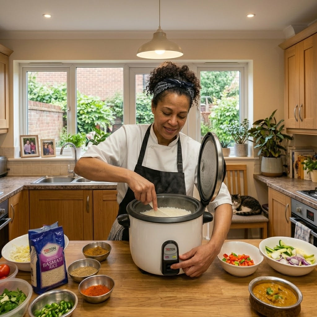 Rice Cooker 10 Litre Triton White Inner Pot 3000W Energy-Efficient SKU 10L