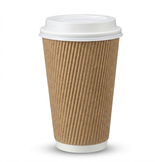 12 Oz  Double Wall Paper Cups With Lids  SKU MX6093
