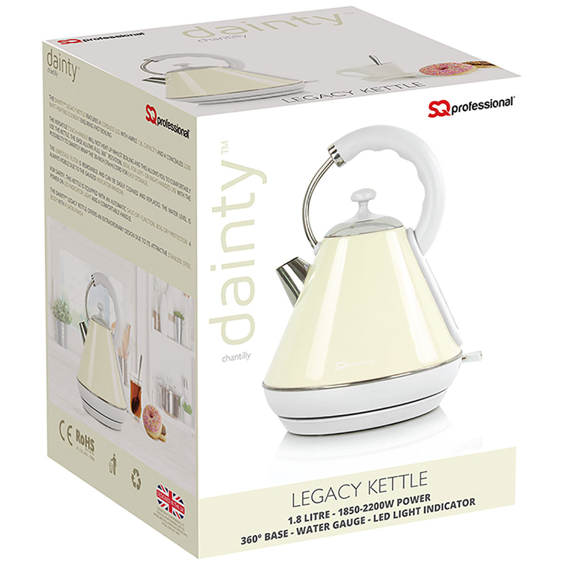 SQ Professional Dainty Legacy Kettle 1.8L 2200W Seafoam SKU 9559/5978