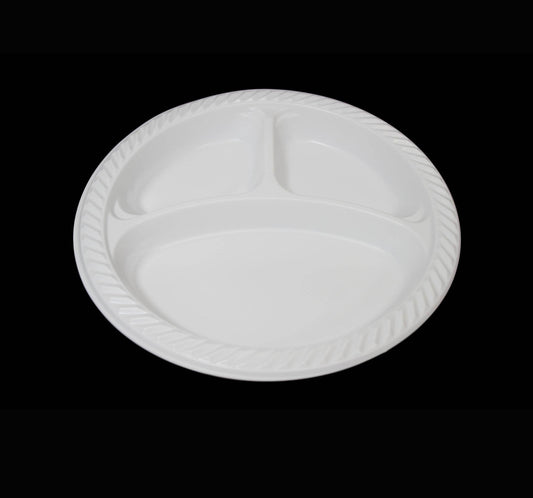 10" Disposable White Plastic Plate Pack of 50 24427