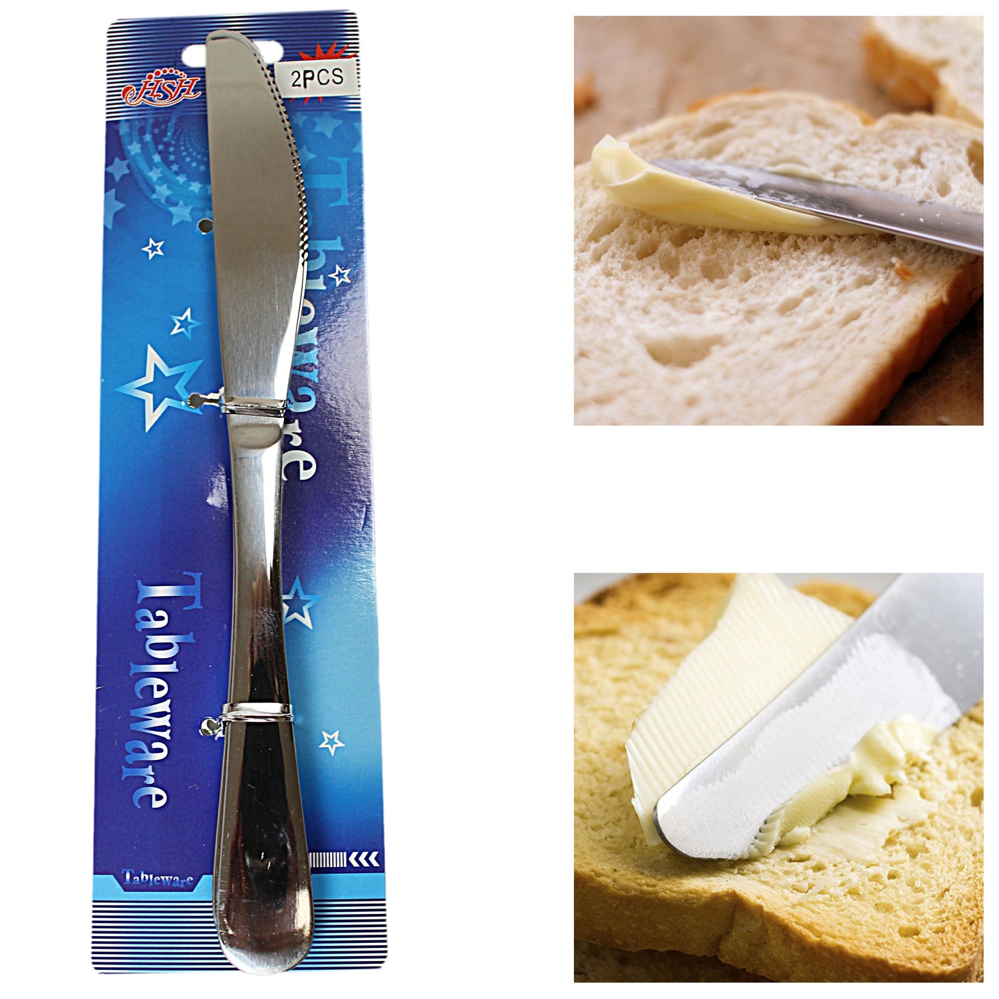 Stainless Steel Kitchen Butter Knife Pack of 2 0797