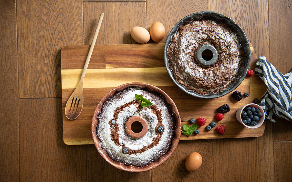 Round Ring Bundt Cake Baking Tin Mould 24 cm Speckled Grey 5408 / 9820