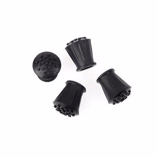 Rubber Walking Stick Ferrules 7/8'' Pack of 3 Black 0293