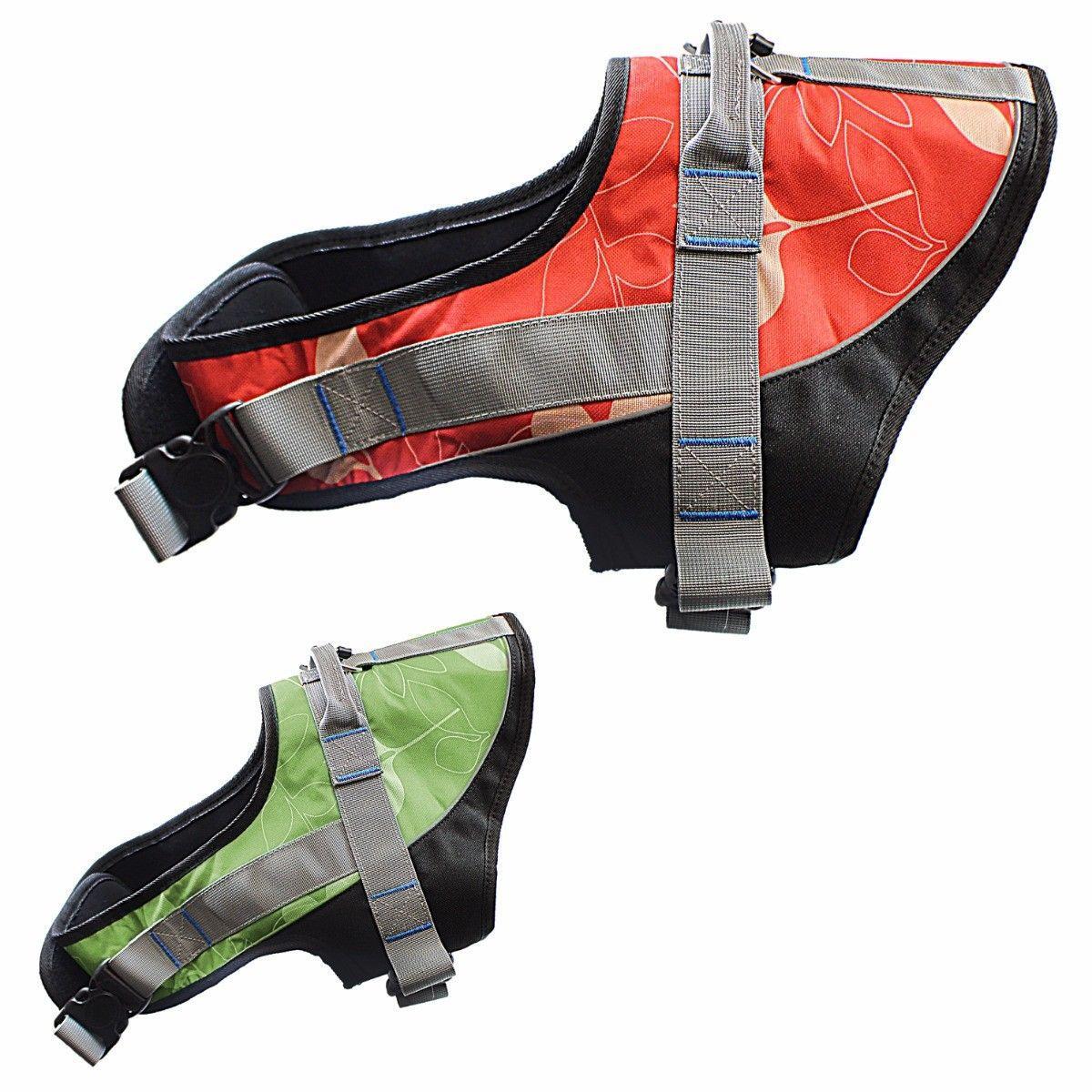 20 Chest Adjustable Soft Padded Non Pull Pet Dog Harness Vest Walking S-XL Nylon   3948