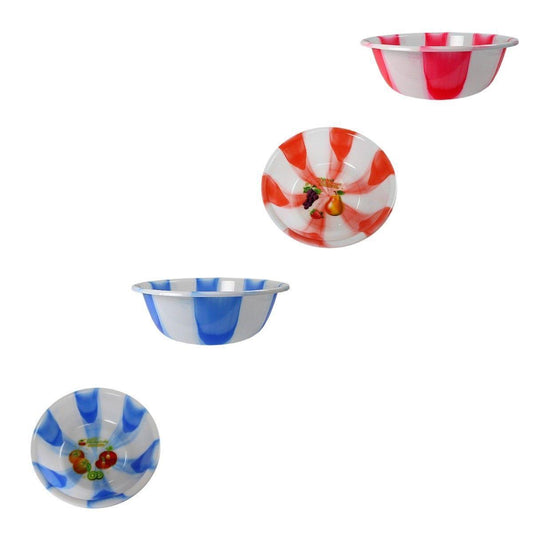 Tie Dye Print Plastic Kitchen Bowl Medium 31.5 cm Assorted Colours 3065