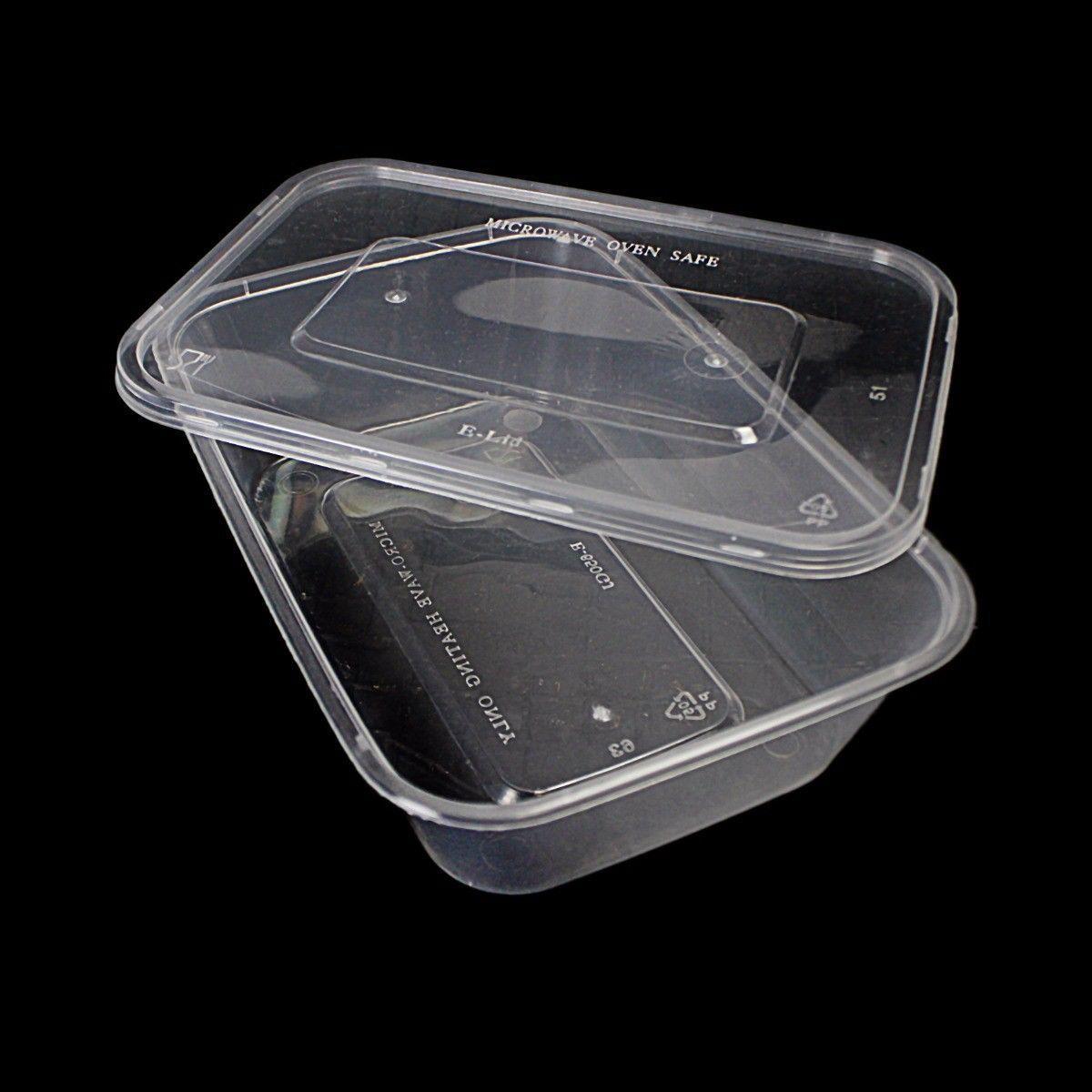 6 Hygienic Stackable Food & Meal Preparation Containers With Lids 500ml  7014