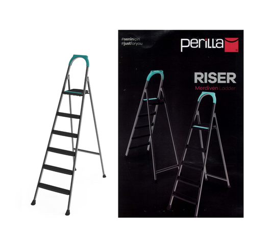 5 + 1 Perilla Riser Metal Indoor Outdoor Step Ladder 51305 L6