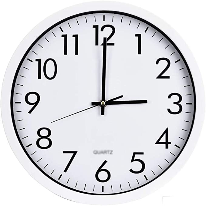 Standard Round Wall Clock 24 cm Assorted Colours 6987