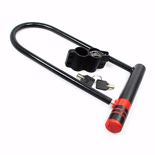 Black Steel Bicycle Lock with Keys 0681 A