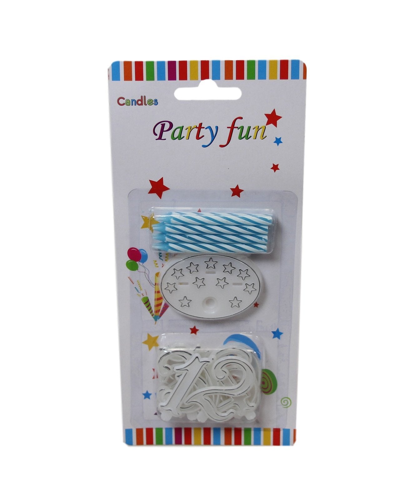 Birthday Candles With Numbers 1-10 Pack of 6 Assorted Colours 5798