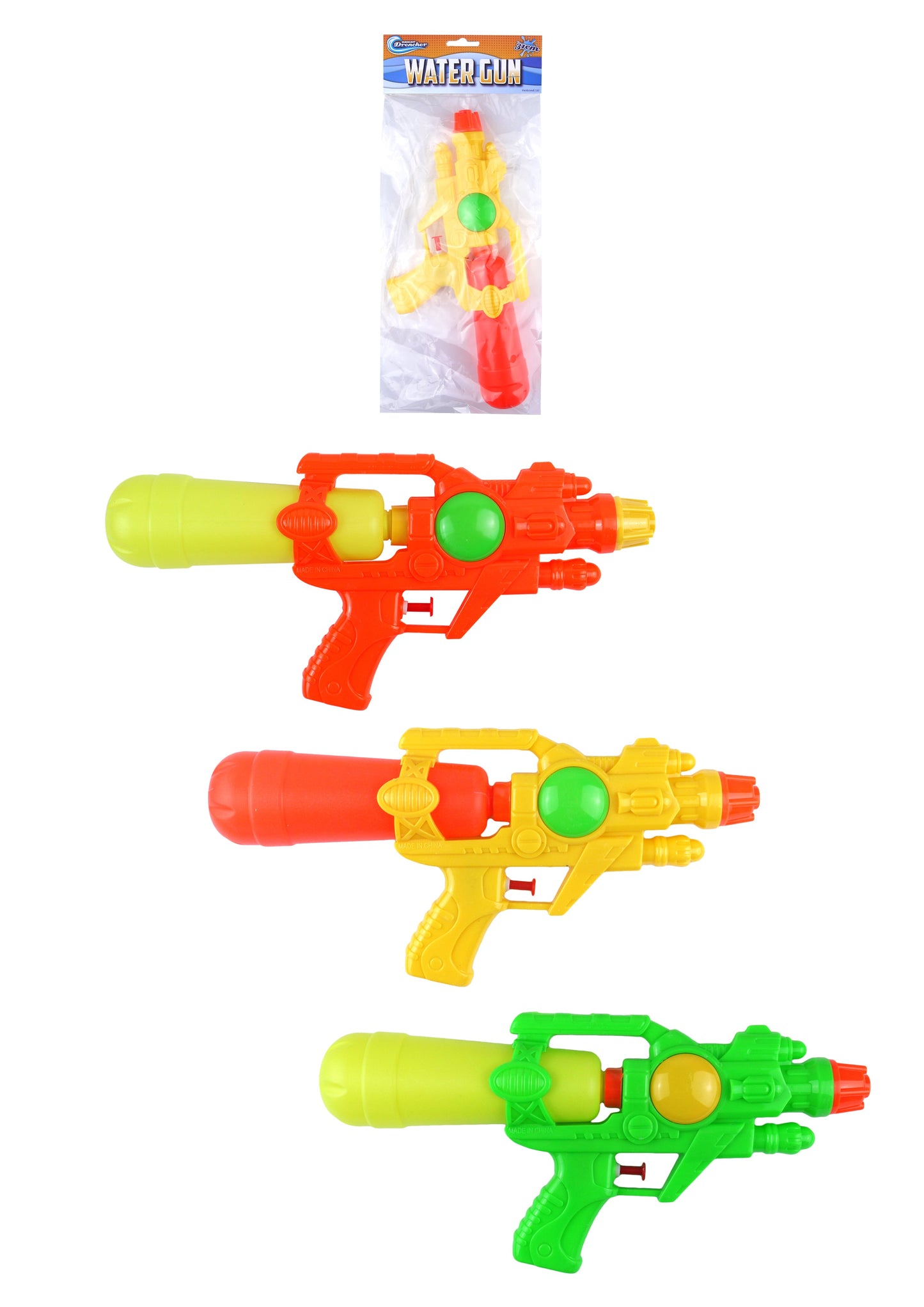 Children's Large Plastic Outdoor Water Gun 31cm Assorted Colours R08291