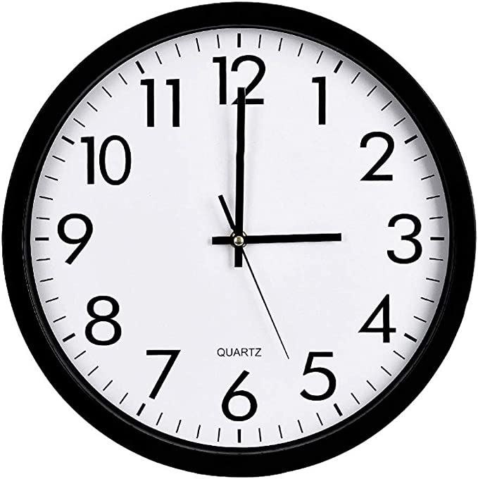 Standard Round Wall Clock 20 cm Assorted Colours 6985