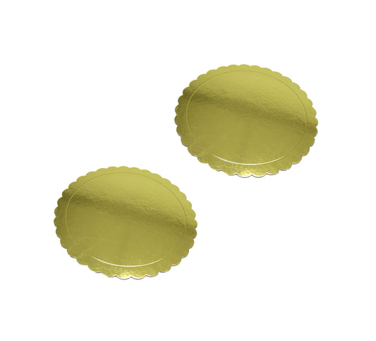 Metallic Gold Cardboard Cake Dessert Board 30 cm Pack of 2 6273