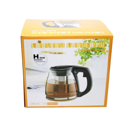 Glass Teapot with Steel Mesh Filter 1.1L 6421