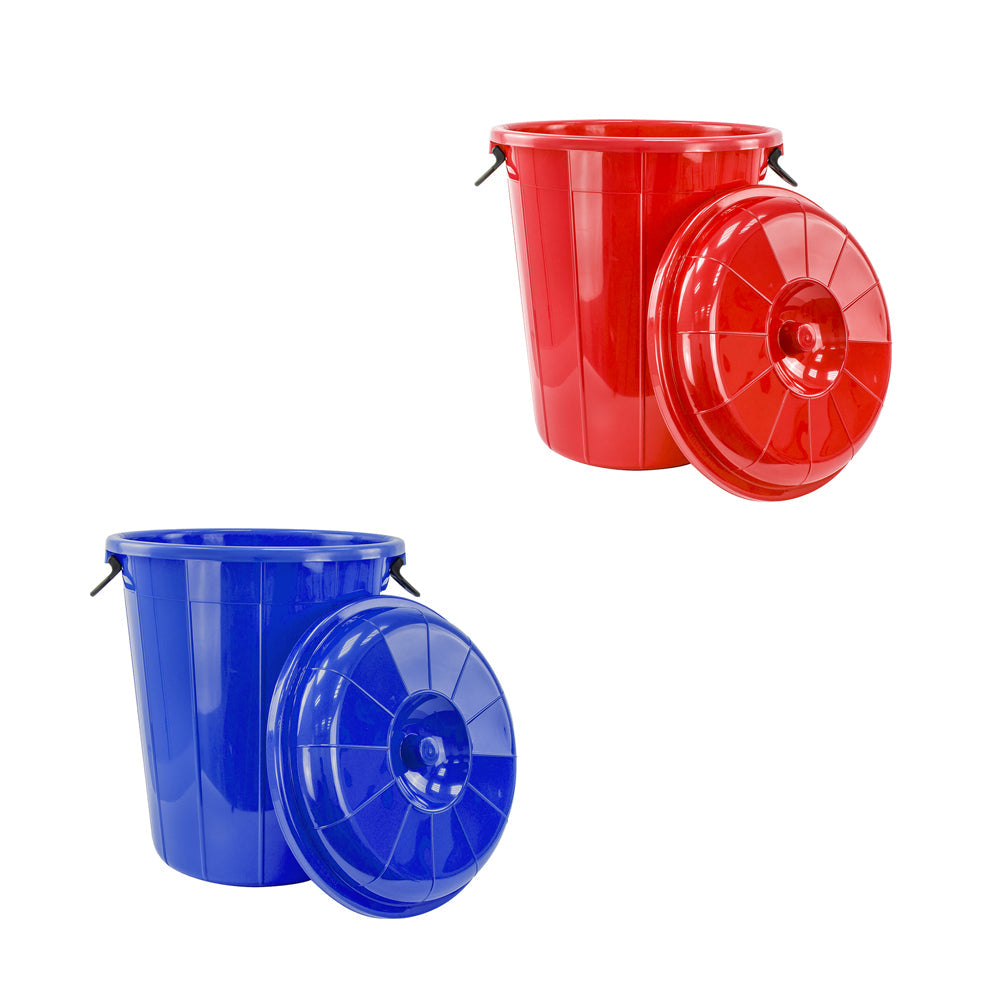 Plastic Eco Storage Drum Bin Bucket with 2 Side Handles 80L Assorted Colours 11596/Eco8000