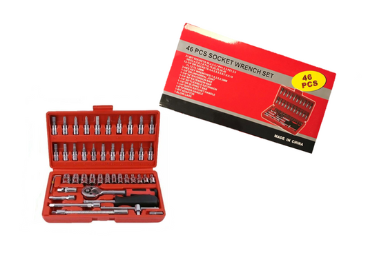 46 PCS  Metal Socket Wrench Set 7507