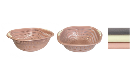 Plastic Strainer Drainer Colander Basket 27 x 9.5 cm Assorted Colours 7621