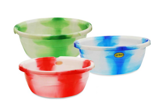 DC Plastic Washing Bowl Basin Tub Tie Dye 18" Assorted Colours 7811