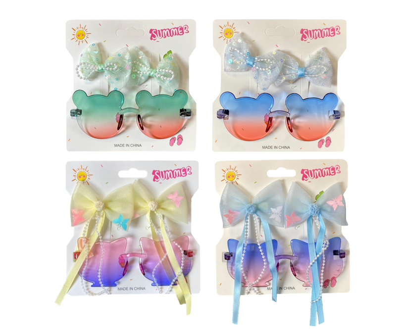 Hair Accessories Clips &amp; Plastic Fancy Dress Glasses Assorted Designs 13cm Width SKU 8089
