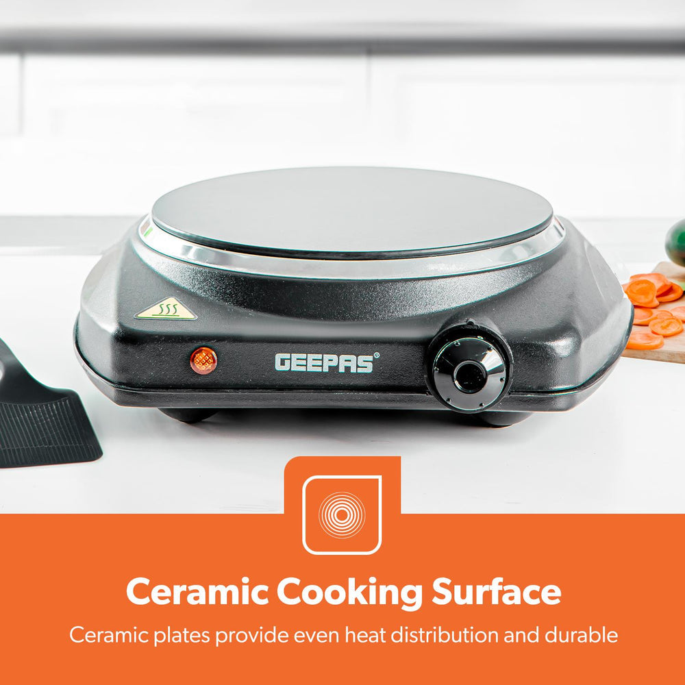 Portable Ceramic Electric Hot Plate Single 1200W GCP32025UK