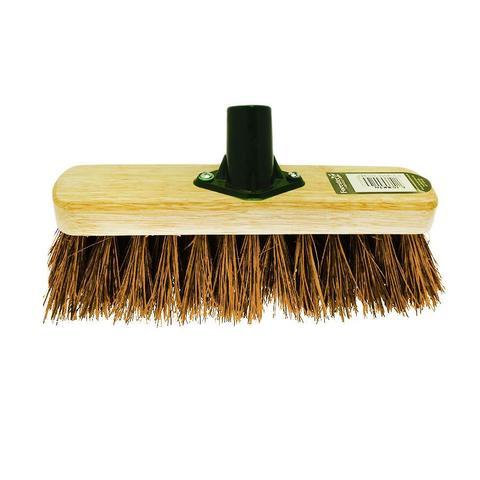 12" Hard Bassine Garden Wooden Broom Brush Head BHP290B1 / BH0660