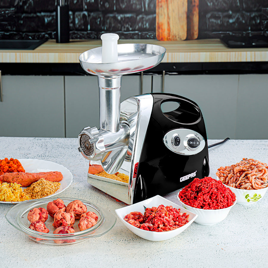 3-In-1 Electric Meat Grinder, Mincer and Sausage Maker 1800W Black GMG42508BK