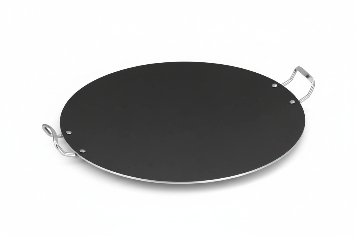 50cm Non Stick Tawa Heavy Duty Extra Large With Double Wire Handles Concave