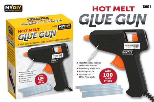 Hot Melt Glue Gun With Anti Drip Nozzle including 100 Glue Sticks 8601