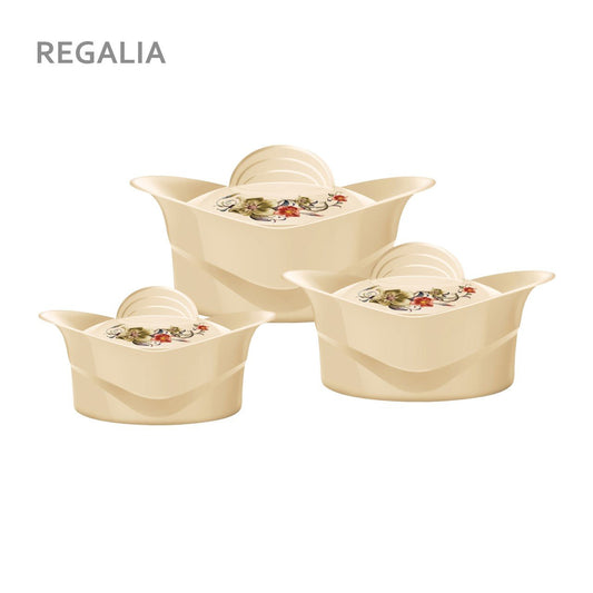 SQ Professional Regalia Insulated Hot Pot Set of 3 Beige 5000-8000-10000ml 6552