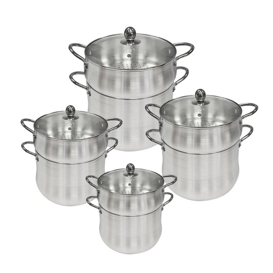 Aluminium Cous-Cous Pot Set of 4 16-18-20-22  9516