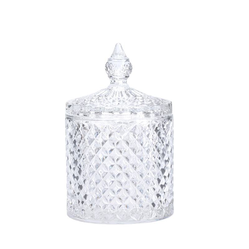 Crystal Glass Jar Sweets Sugar Glassware 10.6 x 17.35 cm 6585 A