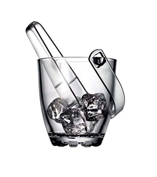 Glass Ice Bucket With Tongs 830ml 53628