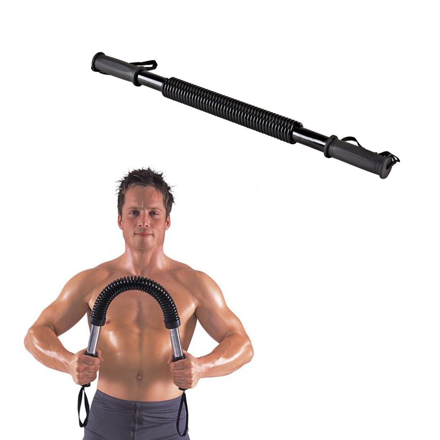 Flexible Power Twister KG Stretch Spring Bendy Bar Gym Exercise 30kg 1950 A W25