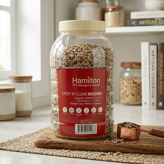 Round PET Jar 15 x 28cm 5000ml Storage Container SKU MX1733