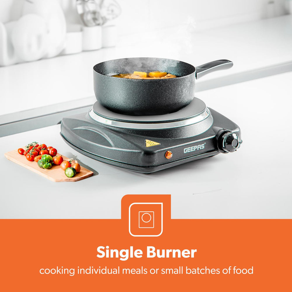 Portable Ceramic Electric Hot Plate Single 1200W GCP32025UK